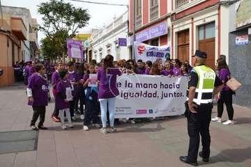 Marcha de escolares por la igualdad en Telde (Foto TA)